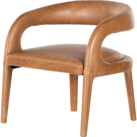 001 SI-1797901 | Additional Silo | Hawkins Chair by Four Hands in sonoma butterscotch. Made from top grain leather, poplar plywood, 100% polyester in a modern style.