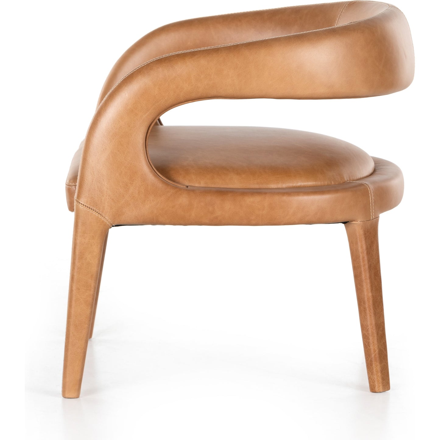 004 SI-1797901 | Additional Silo | Hawkins Chair by Four Hands in sonoma butterscotch. Made from top grain leather, poplar plywood, 100% polyester in a modern style.