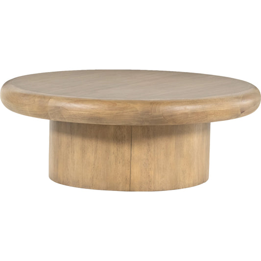 Zach Coffee Table by Four Hands in burnished parawood. Made from solid parawood in a modern style.