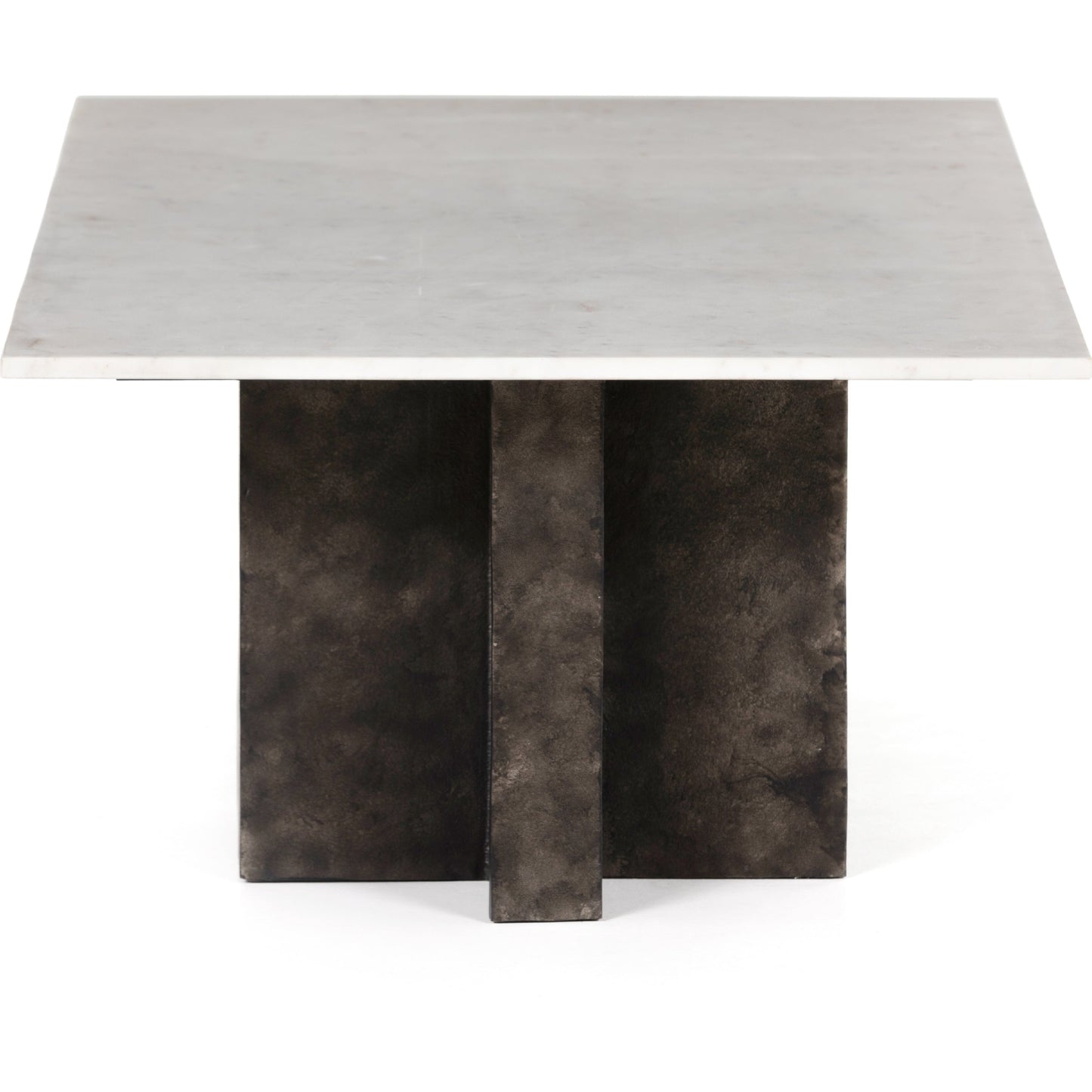 004 SI-1798409 | Additional Silo | Terrell Coffee Table by Four Hands in raw black, white marble. Made from solid marble, aluminum in a modern style.