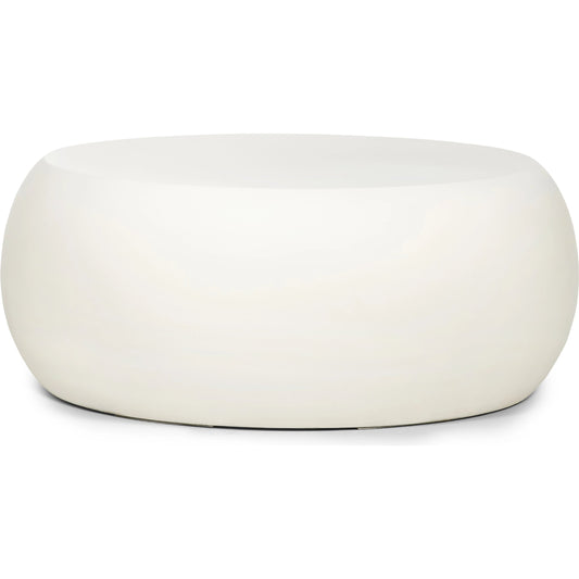 West Coffee Table by Four Hands in ivory clay. Made from concrete in a modern style.