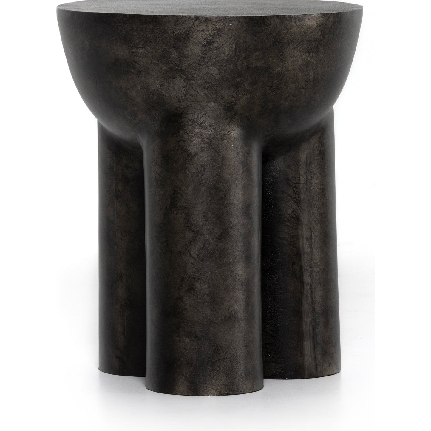 002 SI-1797624 | Additional Silo | Sante End Table by Four Hands in raw black. Made from aluminum, engineered hardwood in a modern style.
