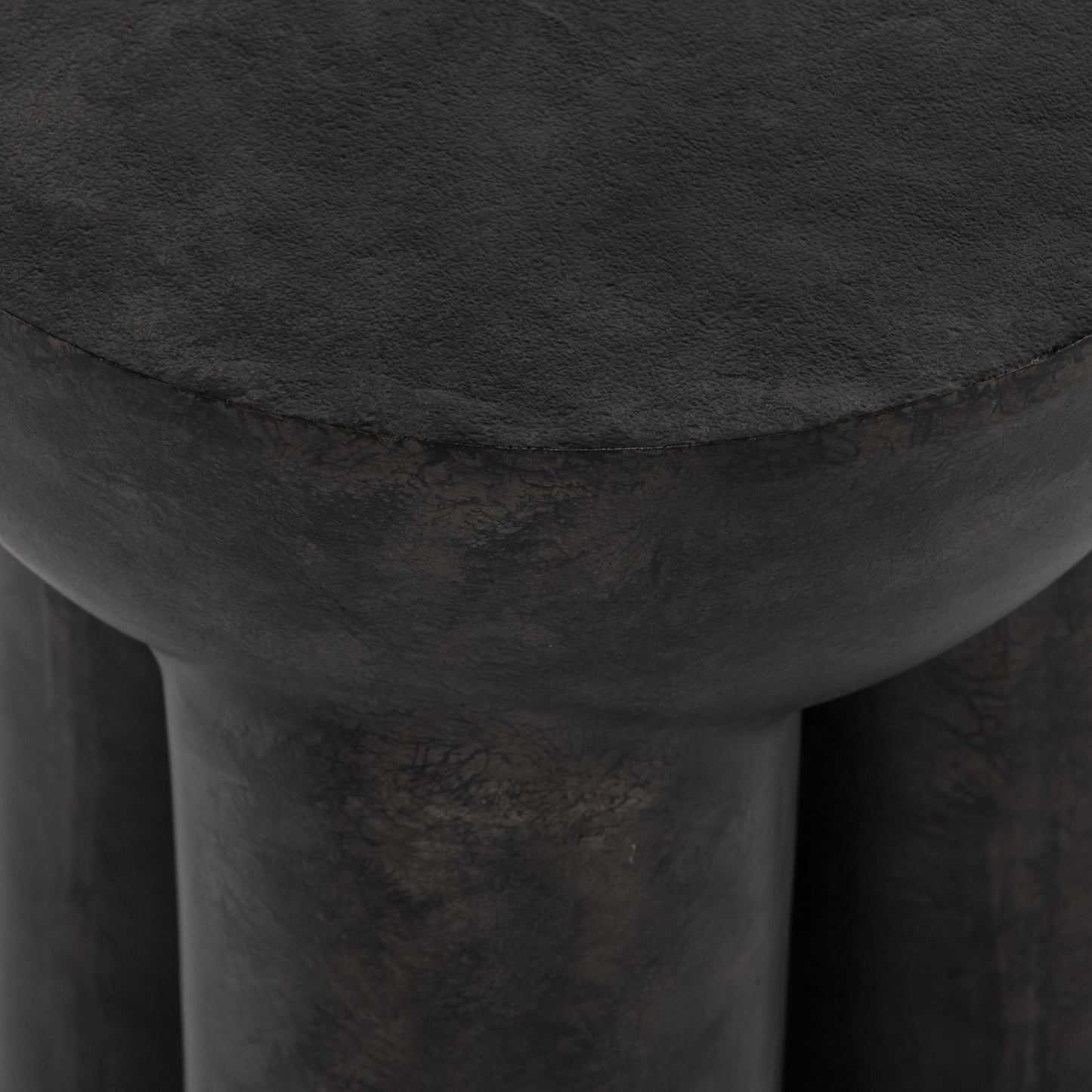 006 SI-1797624 | Additional Silo | Sante End Table by Four Hands in raw black. Made from aluminum, engineered hardwood in a modern style.