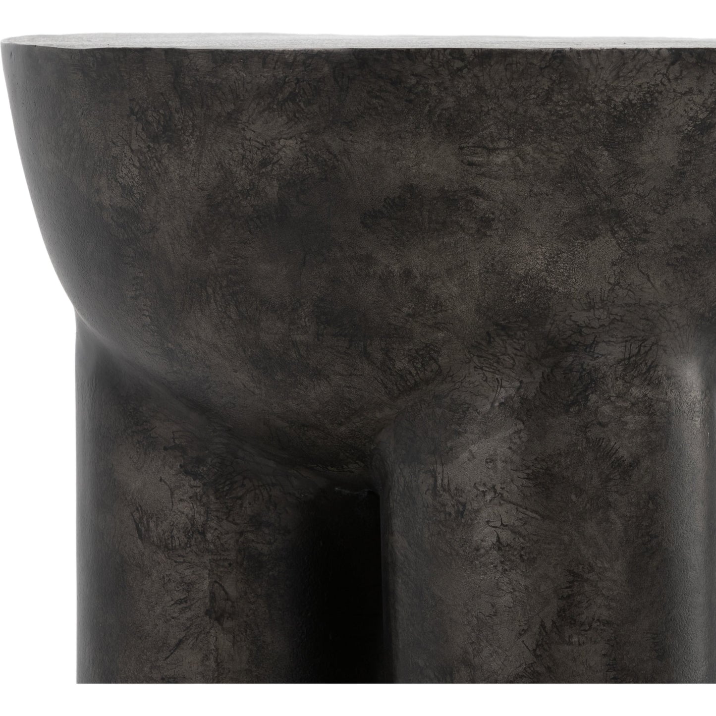 009 SI-1797624 | Additional Silo | Sante End Table by Four Hands in raw black. Made from aluminum, engineered hardwood in a modern style.