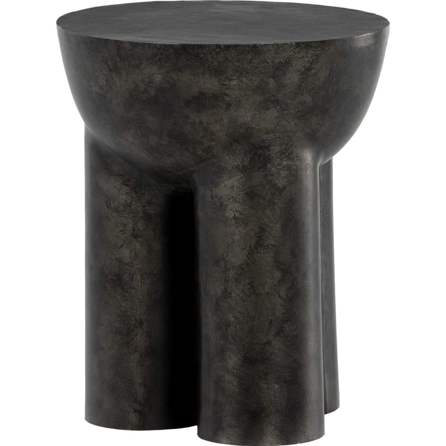 001 SI-1797624 | Primary Silo | Sante End Table by Four Hands in raw black. Made from aluminum, engineered hardwood in a modern style.