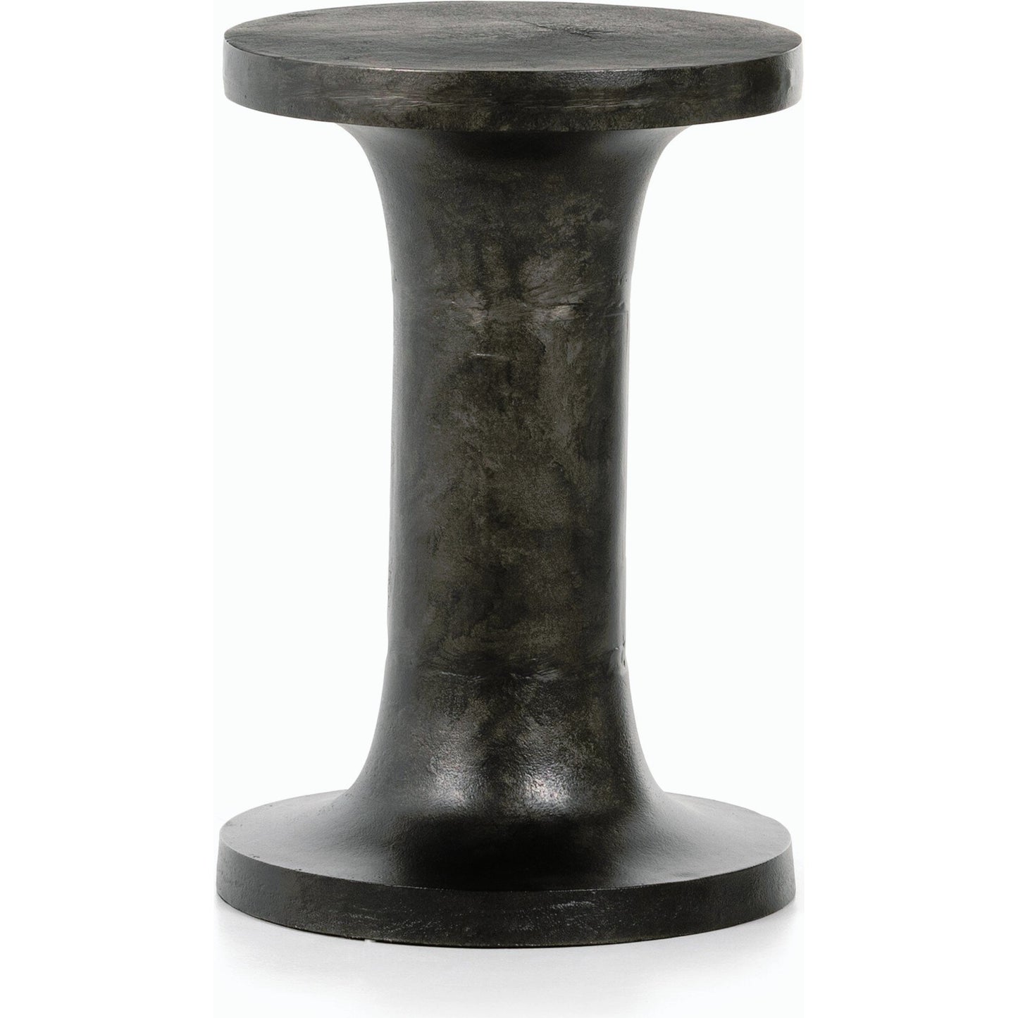 001 SI-1797782 | Primary Silo | Gino End Table by Four Hands in raw black. Made from aluminum, engineered hardwood in a modern style.