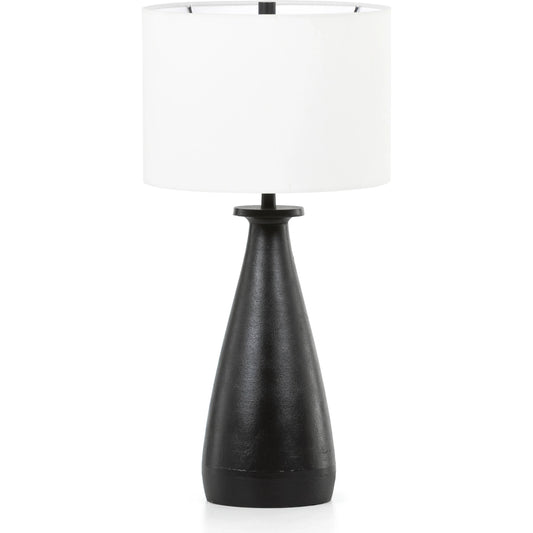 001 SI-1977404 | Additional Silo | Innes Table Lamp by Four Hands in matte black. Made from aluminum, 60% polyester, 40% viscose (rayon) in a modern style.