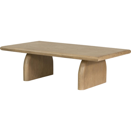 Sorrento Coffee Table by Four Hands in aged drift mindi. Made from mindi solid in a modern style.