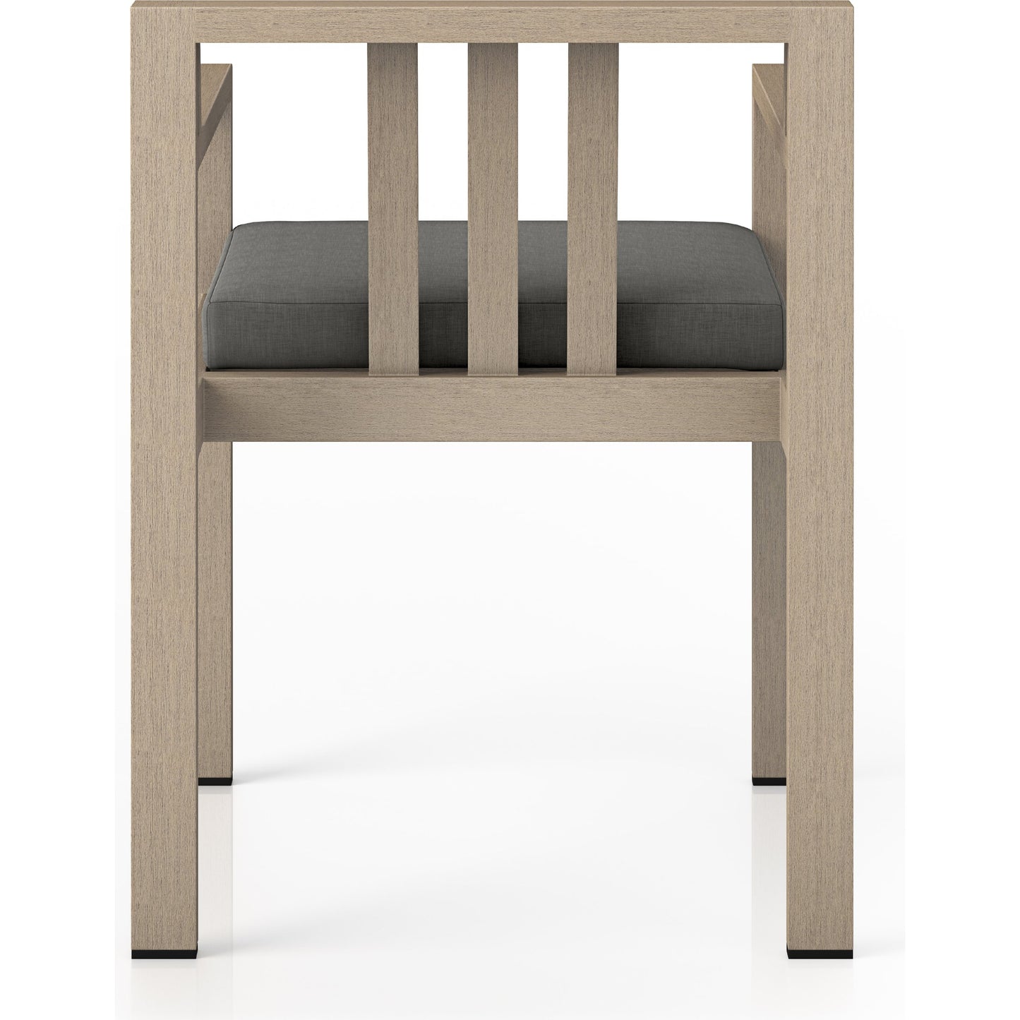 011 SI-1799870 | Additional Silo | Monterey Outdoor Dining Armchair, Washed Brown by Four Hands in washed brown. Made from 100% olefin, solid fsc®-certified teak, 91% polyurethane foam pad, 9% polyester fiber batting in a modern style.