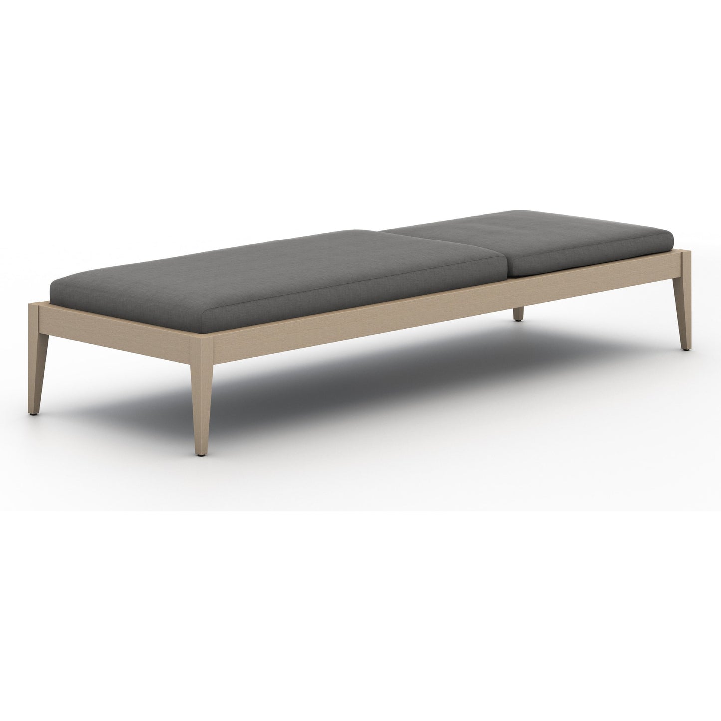034 SI-1798262 | Additional Silo | Sherwood Outdoor Chaise by Four Hands. Made from 100% olefin, solid fsc®-certified teak, 100% polypropylene in a coastal style.