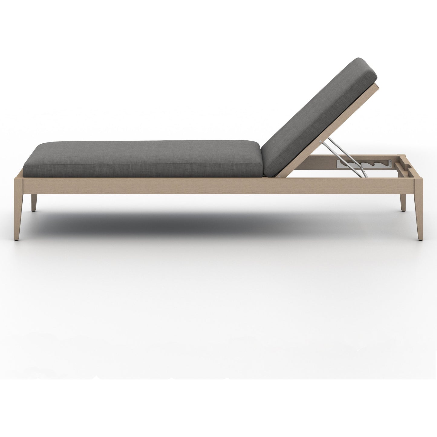 044 SI-1798262 | Additional Silo | Sherwood Outdoor Chaise by Four Hands. Made from 100% olefin, solid fsc®-certified teak, 100% polypropylene in a coastal style.