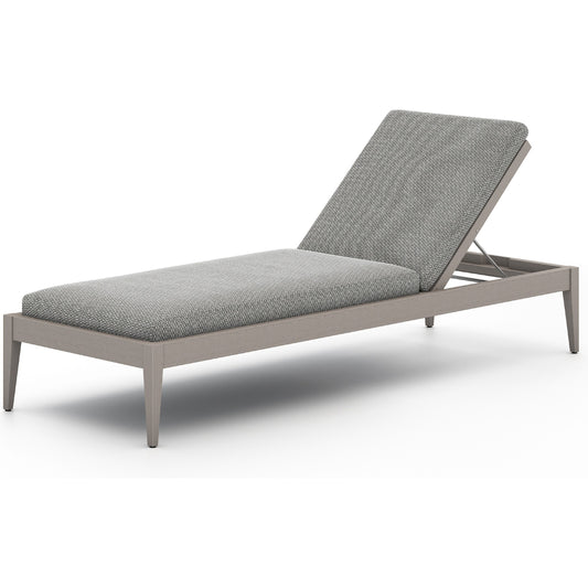 039 SI-1800043 | Primary Silo | Sherwood Outdoor Chaise by Four Hands. Made from 100% olefin, solid fsc®-certified teak, 100% polypropylene in a coastal style.