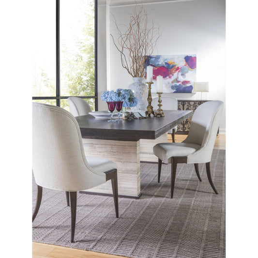 Venerato Dining Table by Artistica Home in mocha brown. Made from unique in a transitional style.