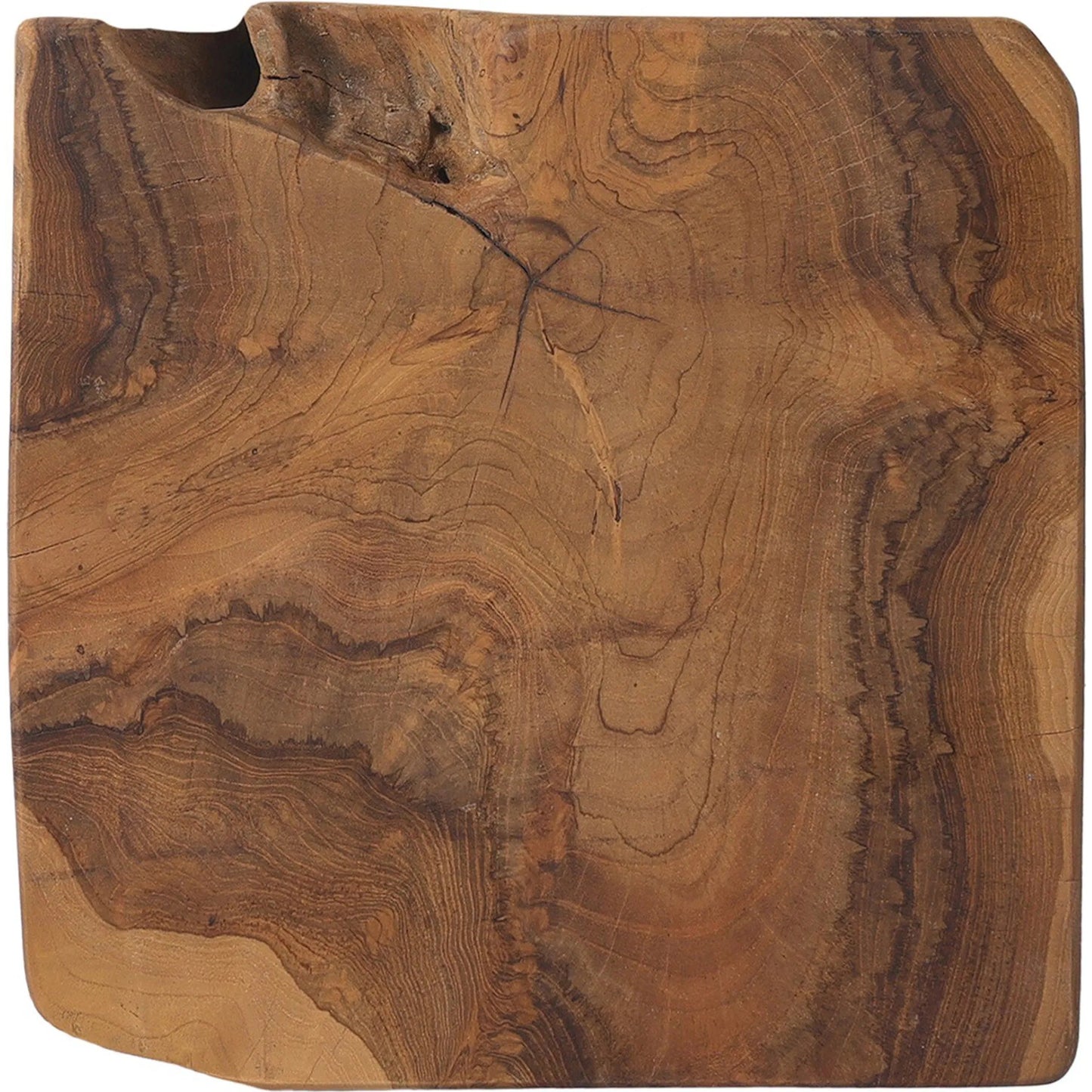 021 SI-2001993 | Additional Silo | Teak Square Stool by Four Hands in rustic teak. Made from solid teak in a rustic style.