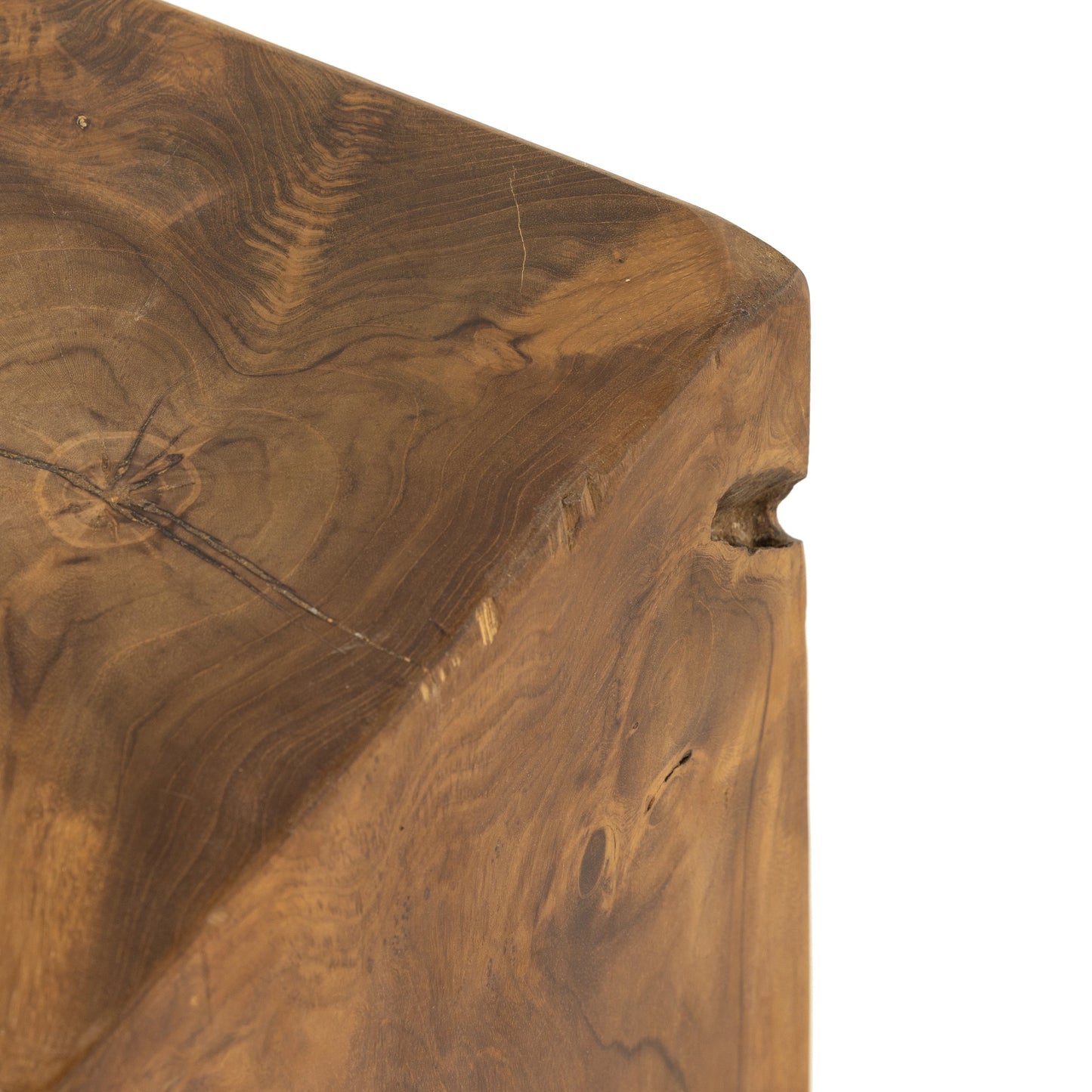 009 SI-2001993 | Additional Silo | Teak Square Stool by Four Hands in rustic teak. Made from solid teak in a rustic style.