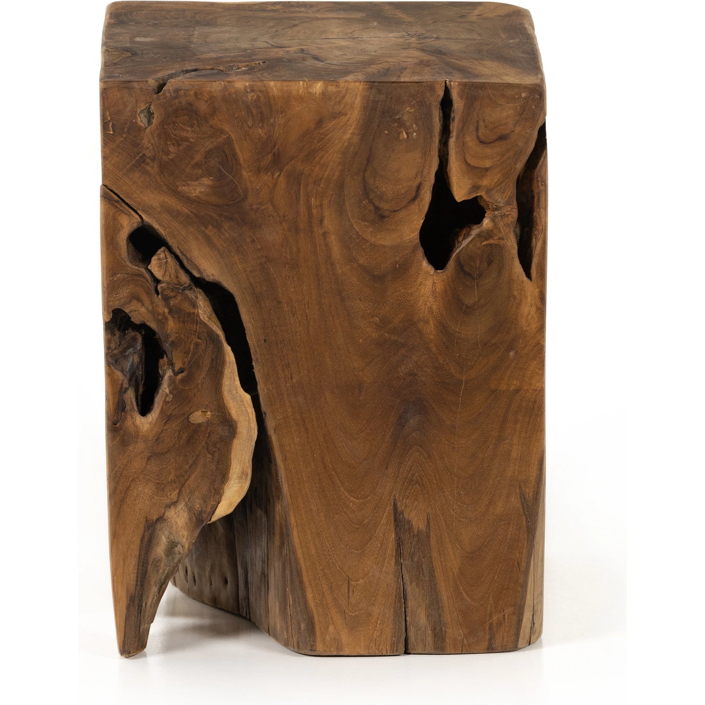 002 SI-2001993 | Additional Silo | Teak Square Stool by Four Hands in rustic teak. Made from solid teak in a rustic style.