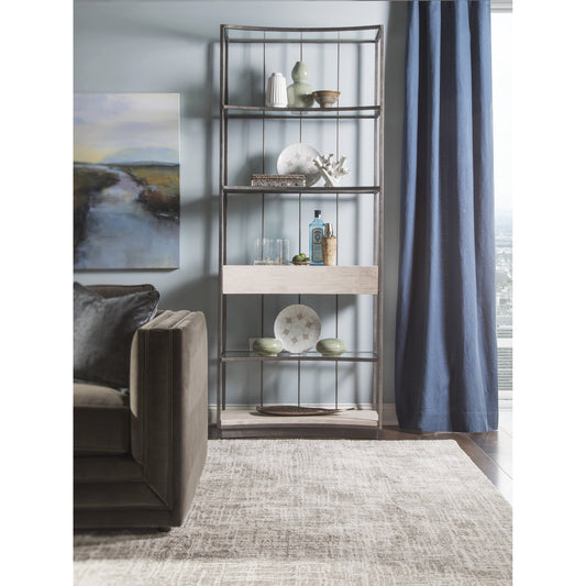 Cachet Etagere by Artistica Home in silver leaf. Made from unique in a transitional style.