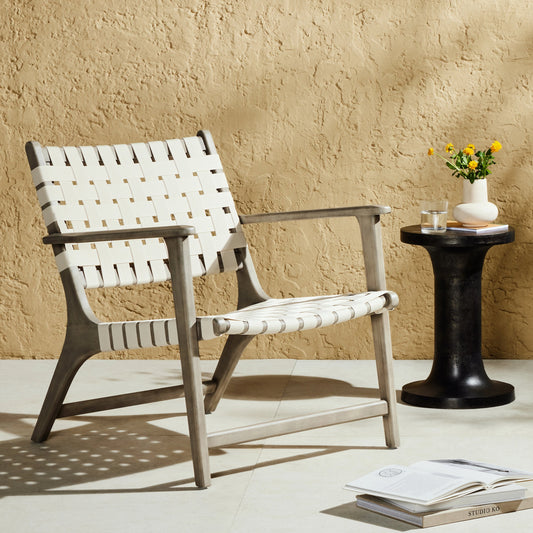 Jevon Outdoor Chair by Four Hands. Made from 100% polypropylene, solid fsc®-certified eucalyptus in a coastal style.