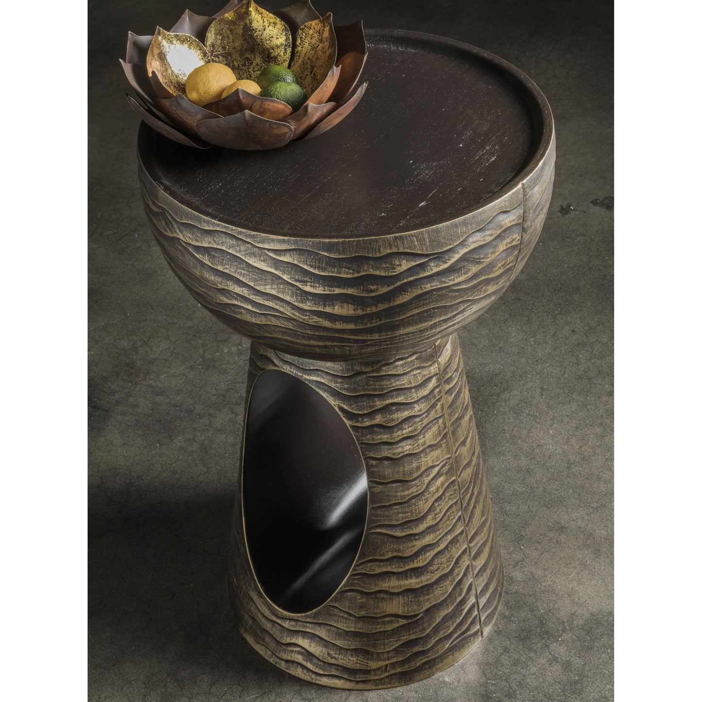 002 SI-1823404 | Additional Silo | Mika Lamp Table by Artistica Home in bronze leaf. Made from unique in a modern style.