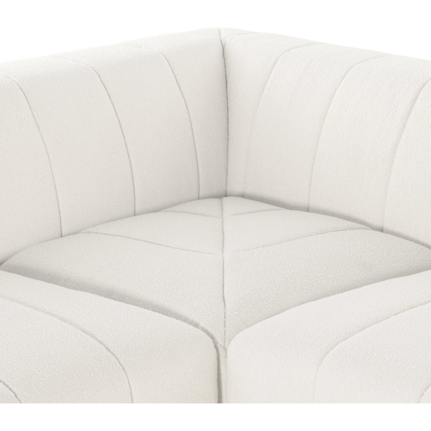 017 SI-1980491 | Additional Silo | Langham Channeled 6-Piece Sectional by Four Hands in fayette cloud. Made from 97% polyester, 3% acrylic, poplar plywood, 58% polyester, 39% wool, 3% cotton in a modern style.