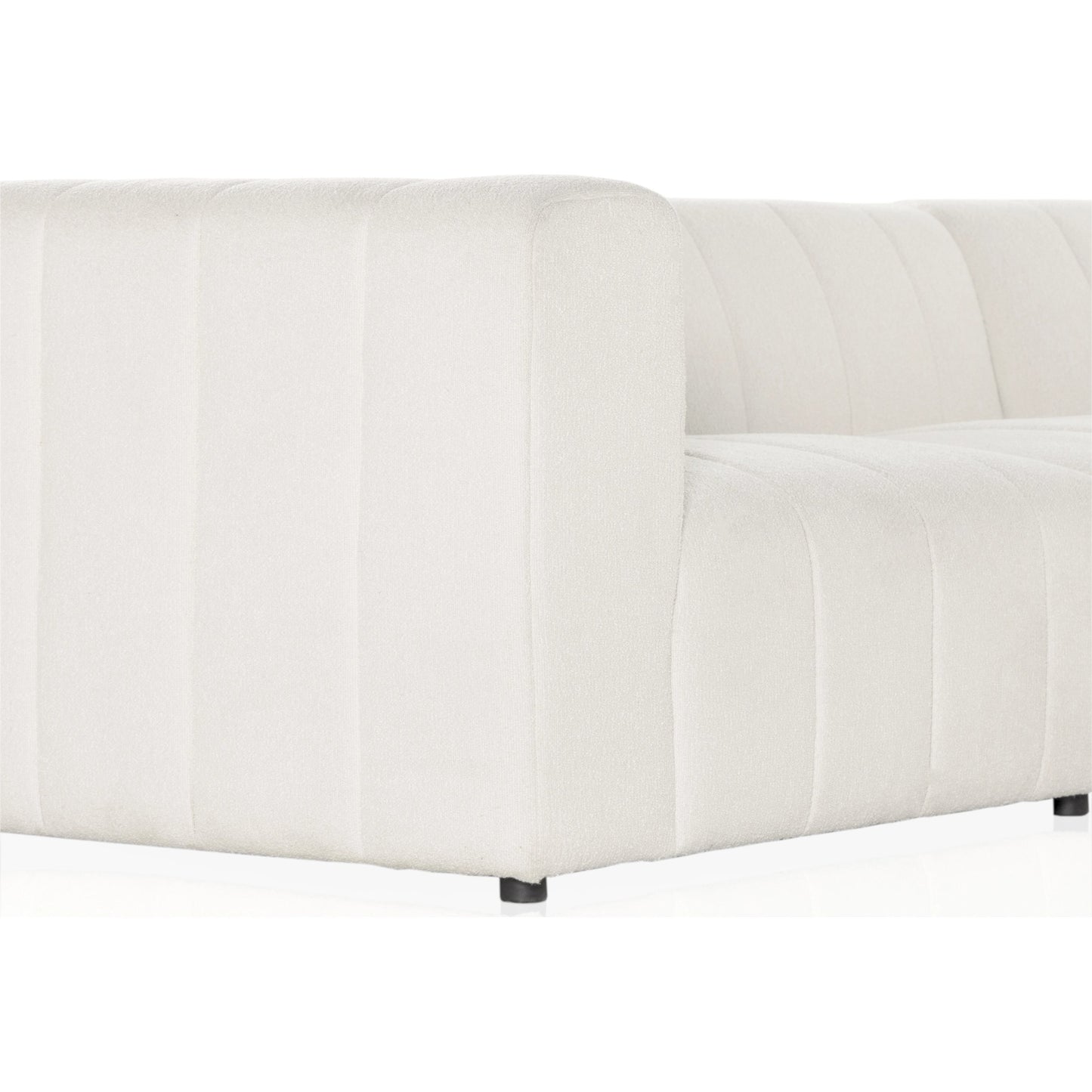 018 SI-1980491 | Additional Silo | Langham Channeled 6-Piece Sectional by Four Hands in fayette cloud. Made from 97% polyester, 3% acrylic, poplar plywood, 58% polyester, 39% wool, 3% cotton in a modern style.