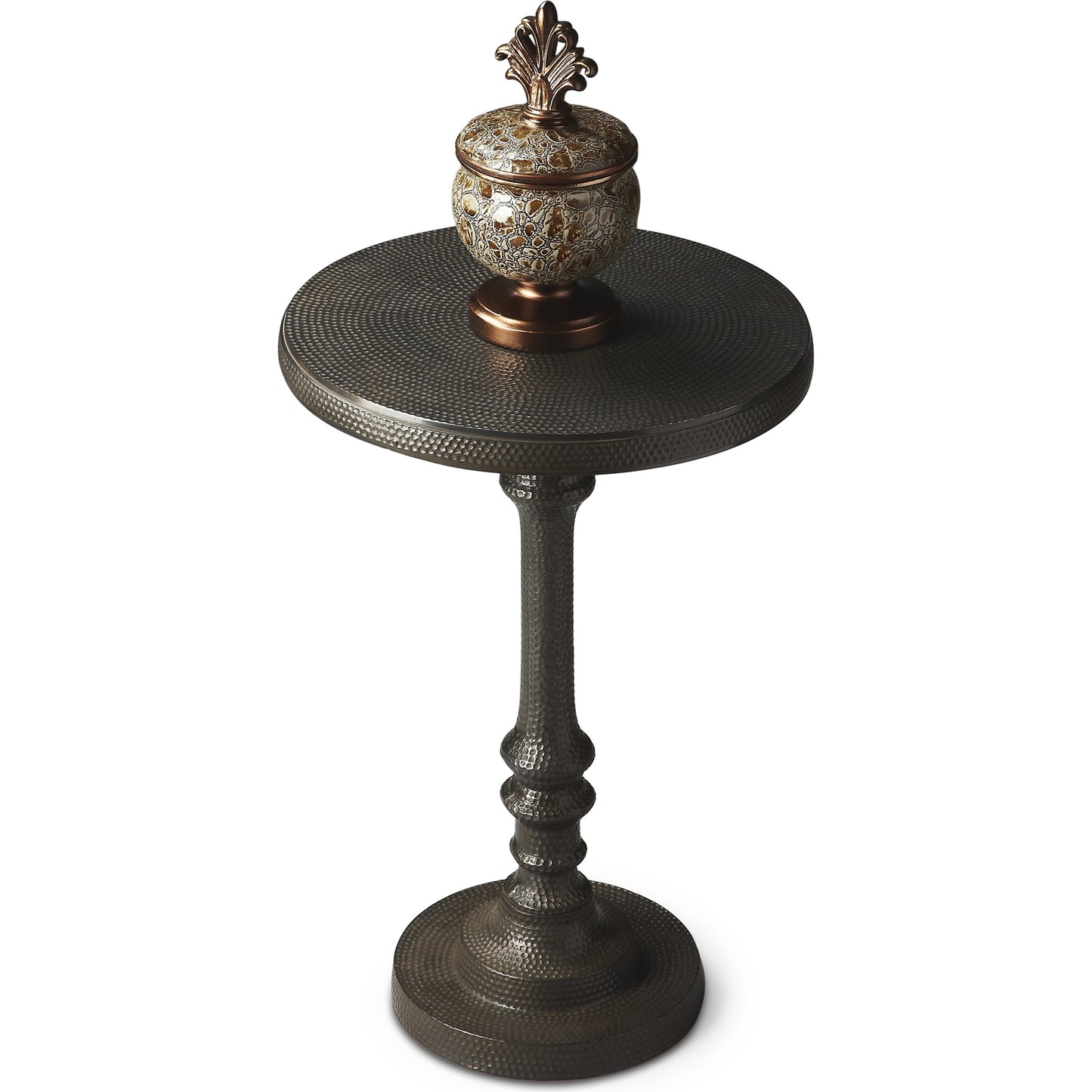 002 O-BUTLER-2275025 | Additional Silo | Tanya Metal Pedestal Accent Table by Butler Specialty Company in bronze and metalworks. Made from cast aluminum in a traditional style.