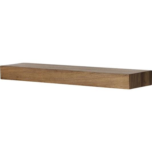 Cain Floating Shelf by Four Hands in gold guanacaste. Made from thick guanacaste veneer in a transitional style.