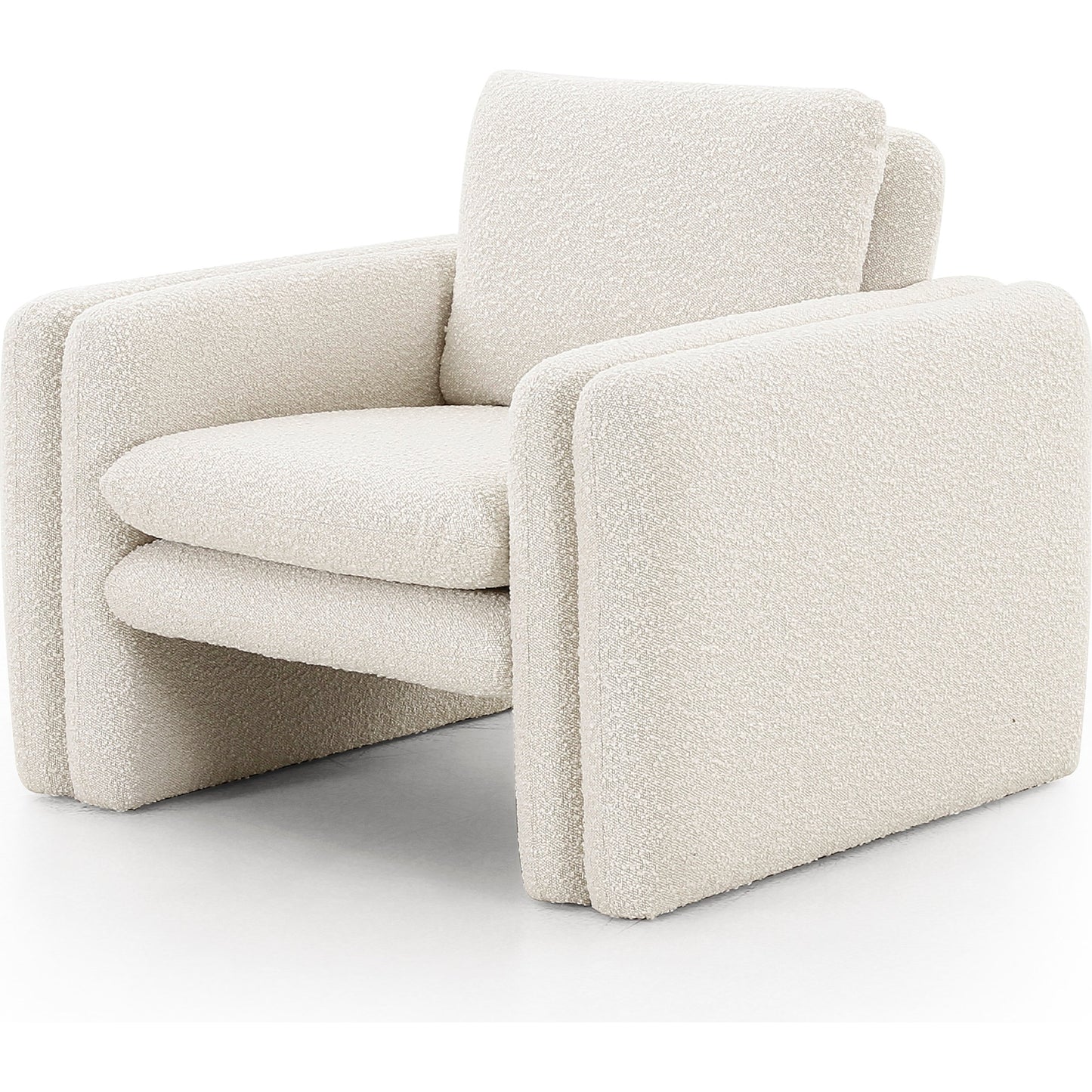 001 SI-1902382 | Additional Silo | Kimora Chair by Four Hands in knoll natural. Made from 95% polyester, 5% acrylic, poplar plywood, 100% polyester in a modern style.