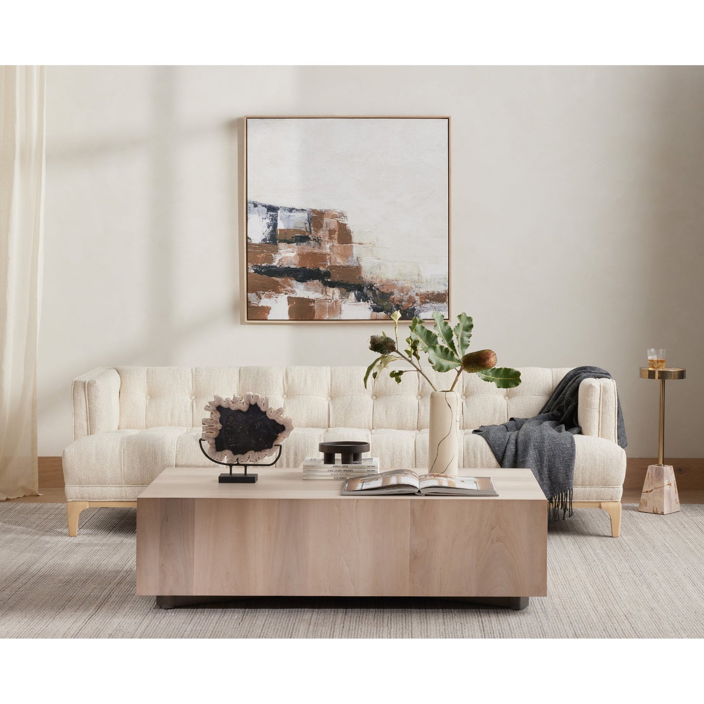 021 SI-1797877 | Lifestyle | Hudson Coffee Table by Four Hands. Made from unique in a cottage & farmhouse style.