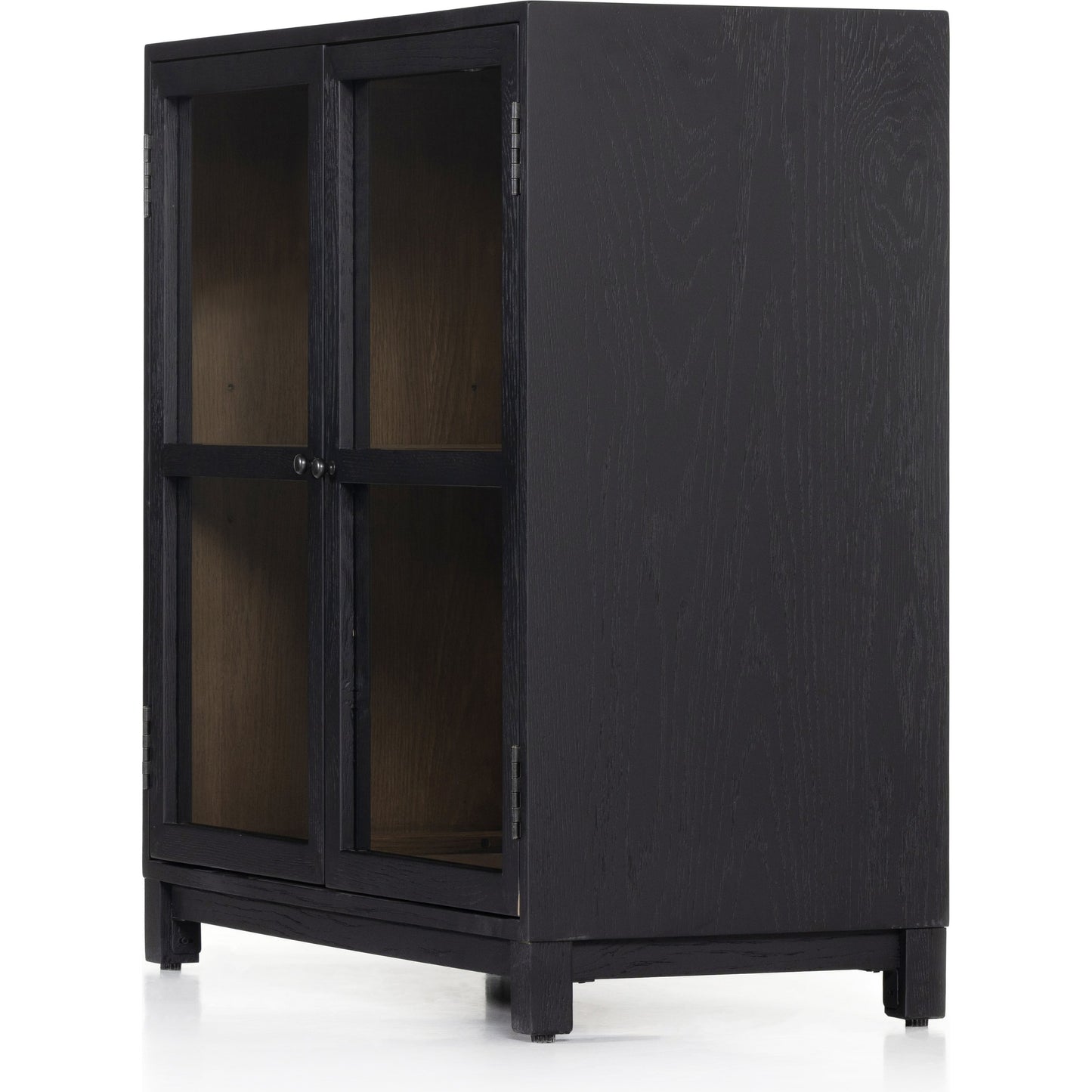 010 SI-1902337 | Additional Silo | Millie Cabinet by Four Hands in matte black, drifted oak. Made from unique in a modern style.