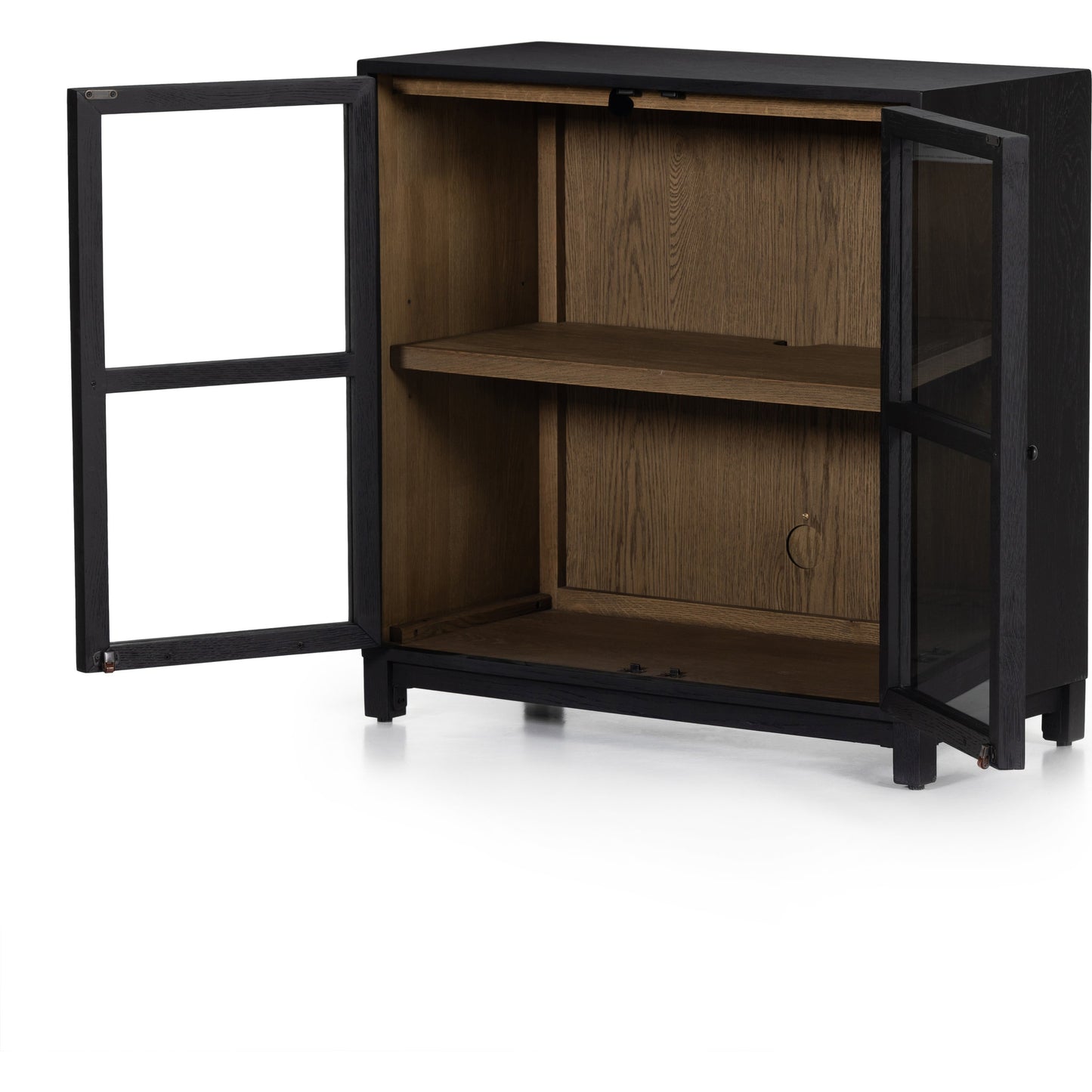 012 SI-1902337 | Additional Silo | Millie Cabinet by Four Hands in matte black, drifted oak. Made from unique in a modern style.