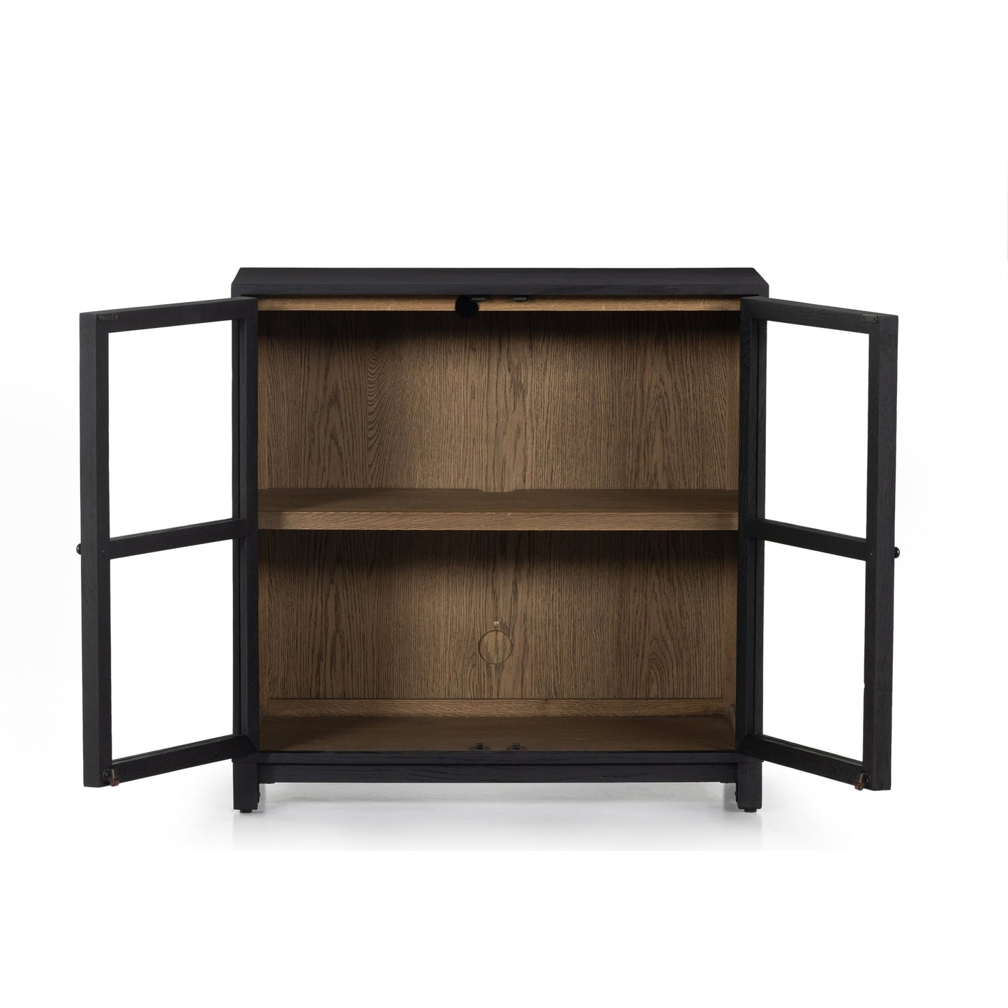 020 SI-1902337 | Additional Silo | Millie Cabinet by Four Hands in matte black, drifted oak. Made from unique in a modern style.