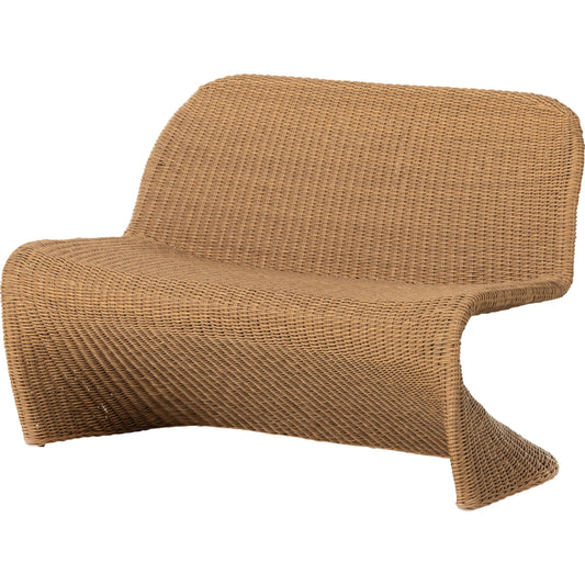 Portia Outdoor Dining Bench by Four Hands. Made from 100% polyethylene, iron in a coastal style.