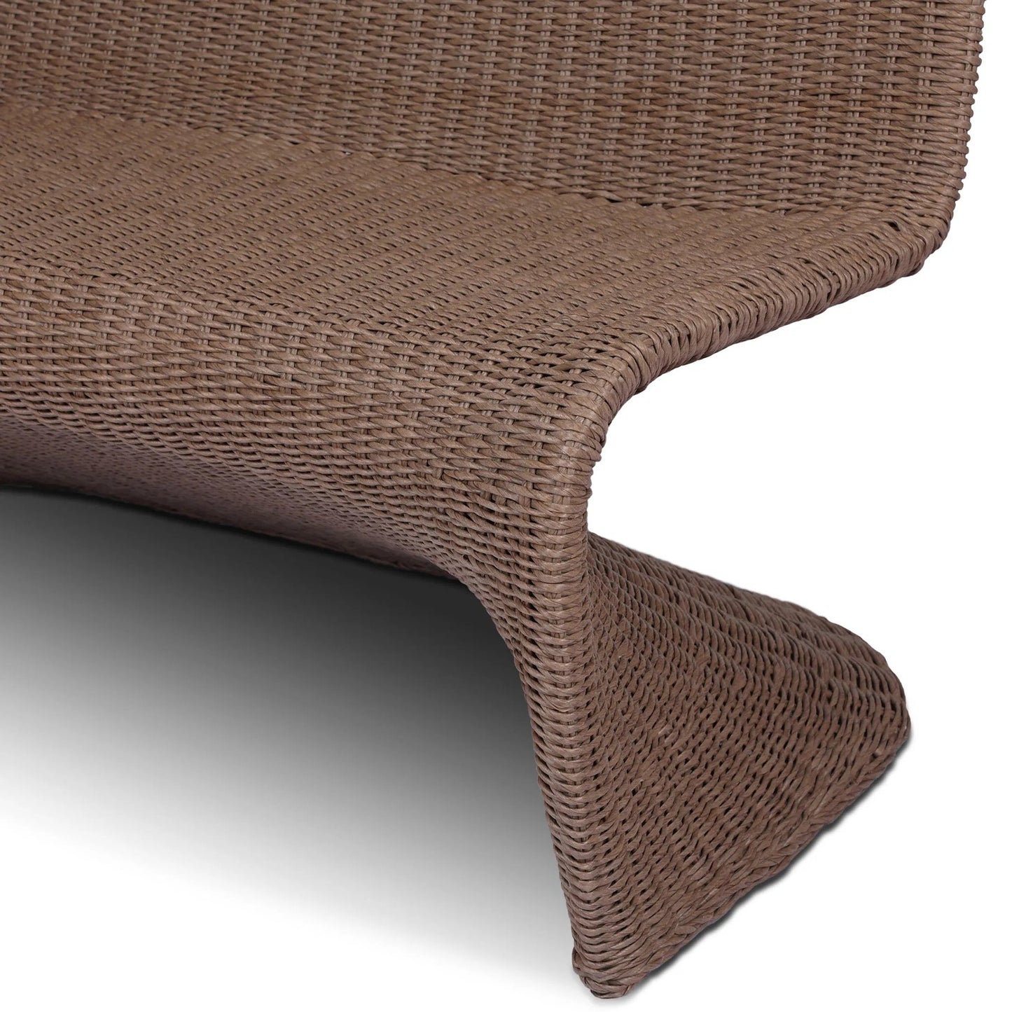 038 SI-2327588 | Closeup | Portia Outdoor Dining Bench by Four Hands. Made from 100% polyethylene, iron in a coastal style.