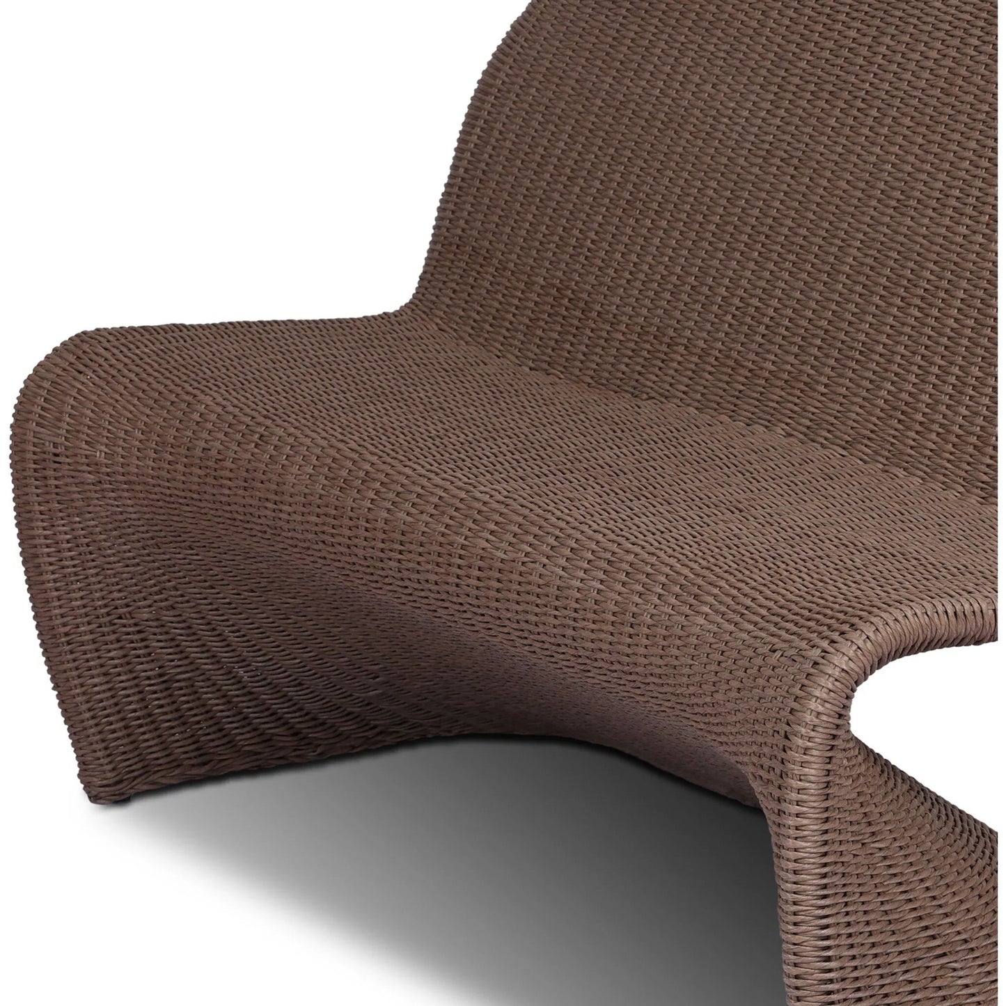 041 SI-2327588 | Closeup | Portia Outdoor Dining Bench by Four Hands. Made from 100% polyethylene, iron in a coastal style.