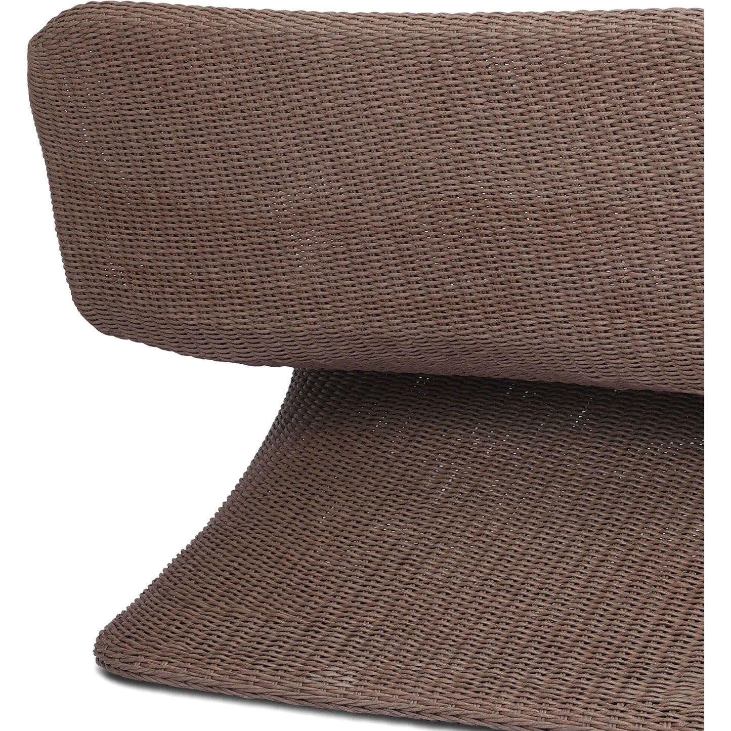042 SI-2327588 | Closeup | Portia Outdoor Dining Bench by Four Hands. Made from 100% polyethylene, iron in a coastal style.