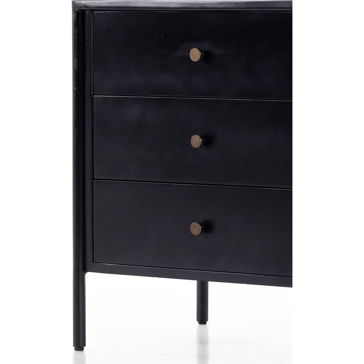 010 SI-1798734 | Additional Silo | Soto Nightstand by Four Hands in black, weathered bronze and black. Made from iron in a modern style.