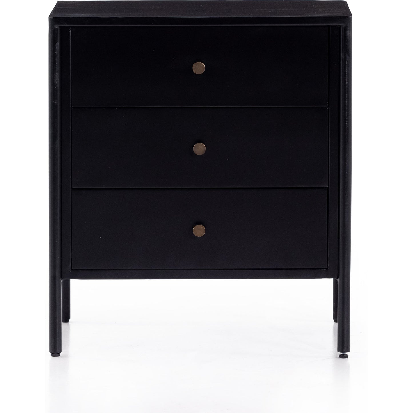 003 SI-1798734 | Additional Silo | Soto Nightstand by Four Hands in black, weathered bronze and black. Made from iron in a modern style.