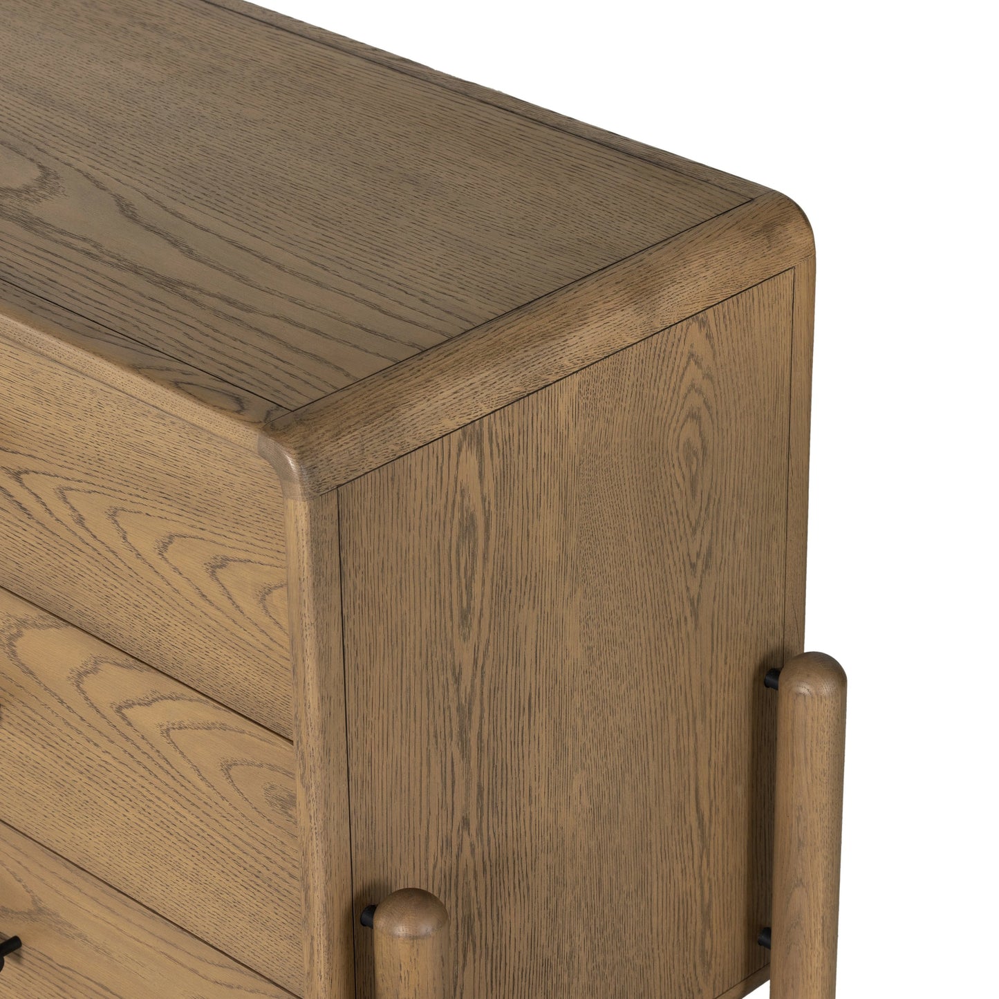 006 SI-1977174 | Additional Silo | Caroline 6 Drawer Dresser by Four Hands in smoked oak, gunmetal grey. Made from oak veneer, solid oak in a modern style.