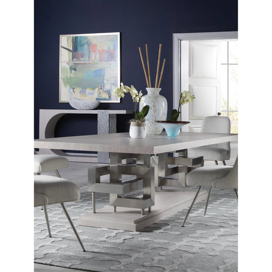 Pazzo Rectangular Dining Table by Artistica Home in misty gray. Made from unique in a modern style.