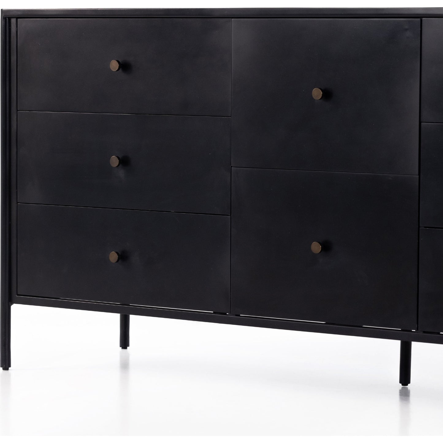 008 SI-1798787 | Additional Silo | Soto 8 Drawer Dresser by Four Hands in black, weathered bronze and black. Made from iron in a modern style.