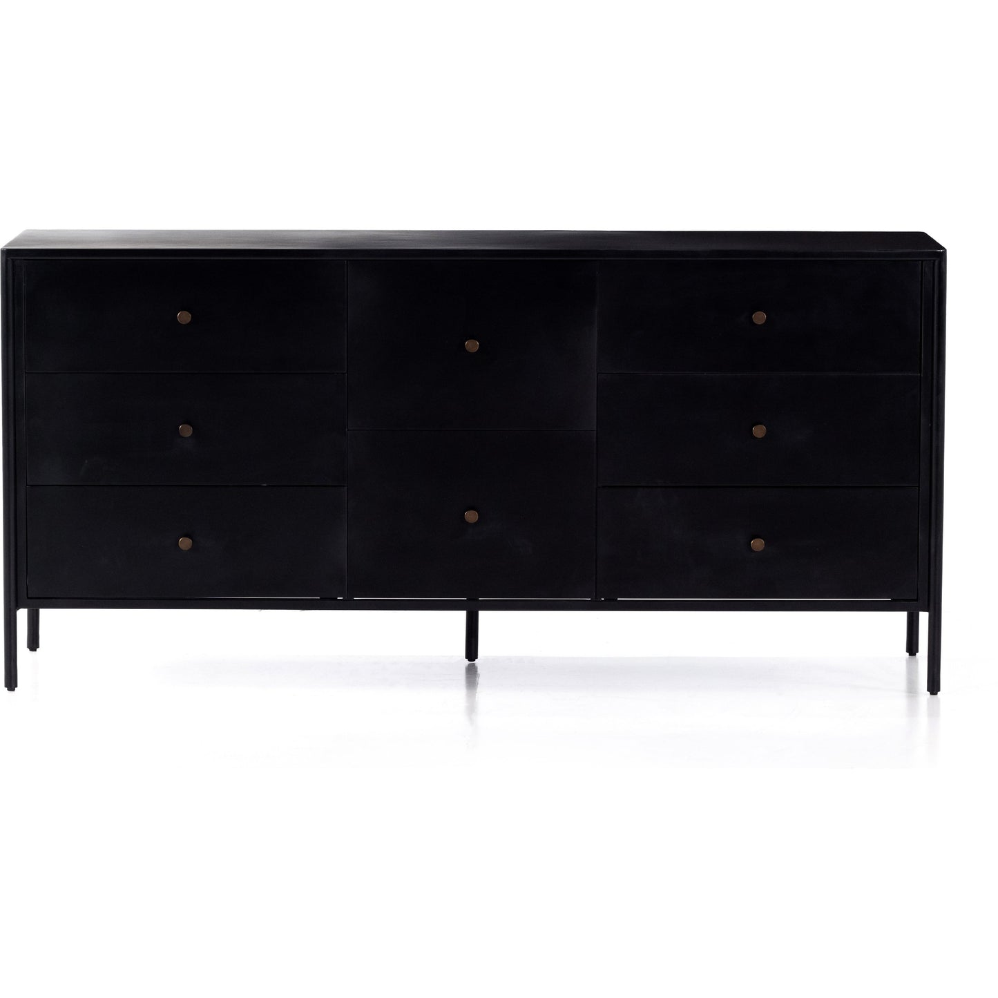002 SI-1798787 | Additional Silo | Soto 8 Drawer Dresser by Four Hands in black, weathered bronze and black. Made from iron in a modern style.