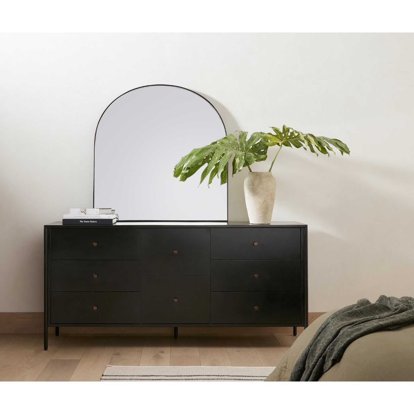 014 SI-1798787 | Lifestyle | Soto 8 Drawer Dresser by Four Hands in black, weathered bronze and black. Made from iron in a modern style.