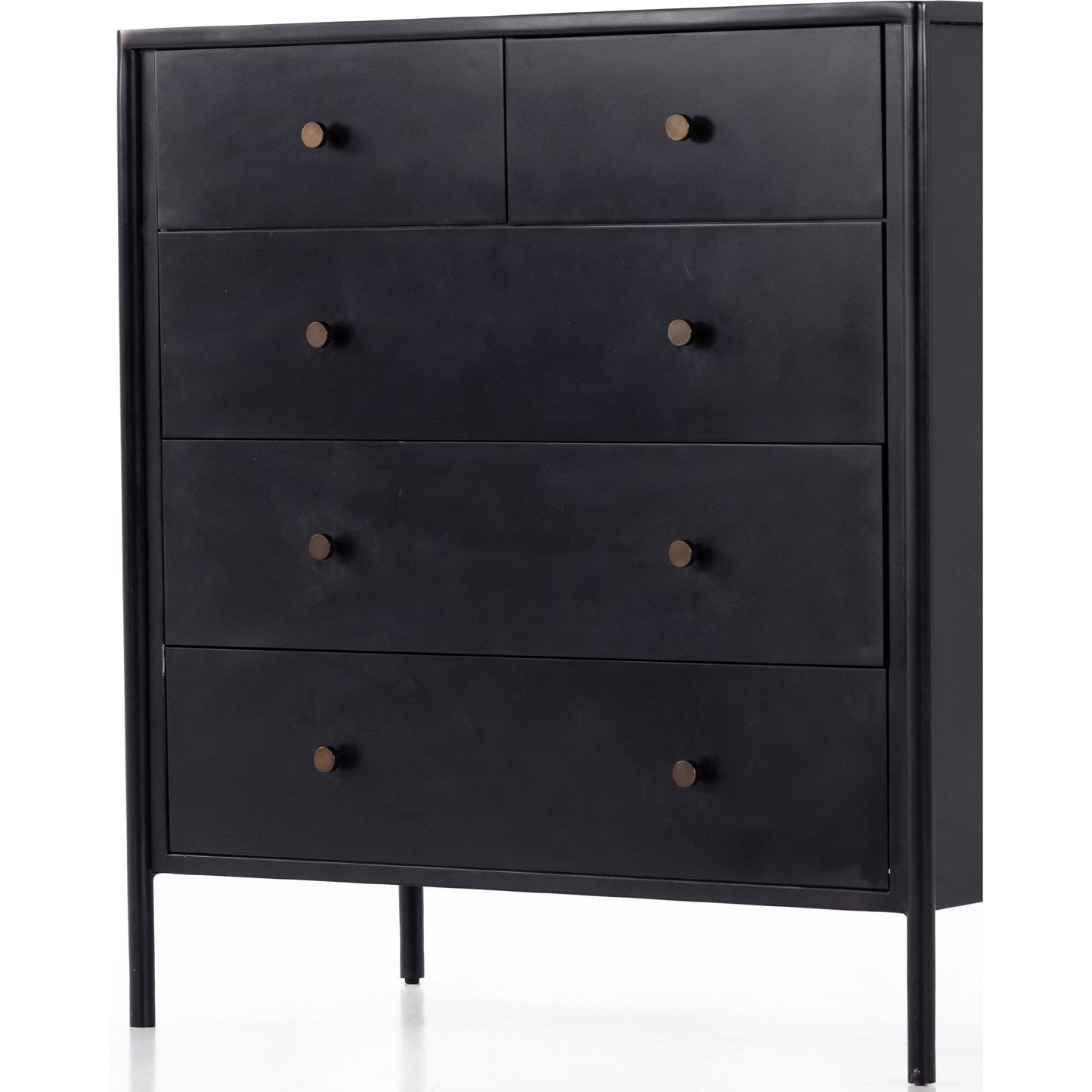 007 SI-1799206 | Additional Silo | Soto 5 Drawer Dresser by Four Hands in black, weathered bronze and black. Made from iron in a modern style.