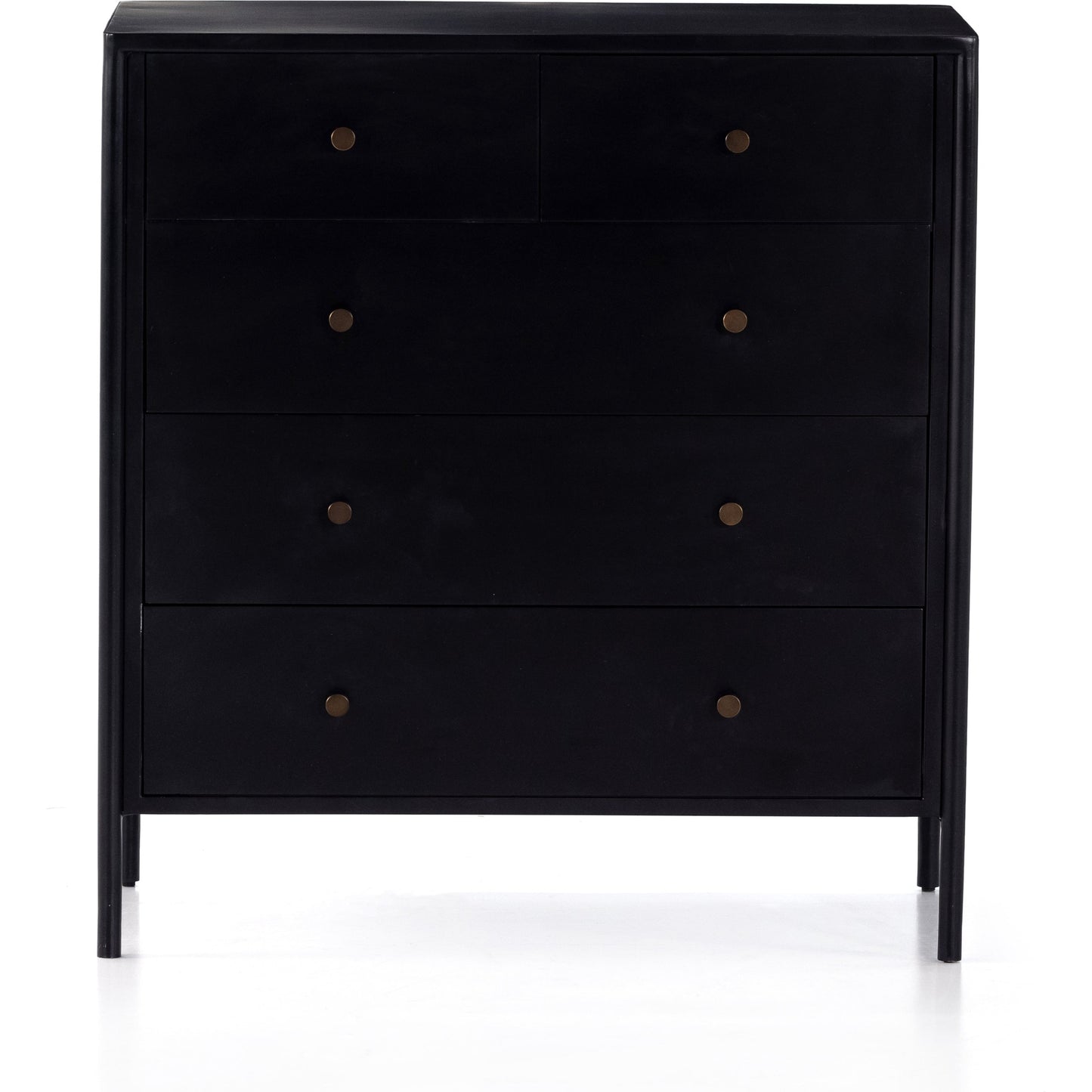 002 SI-1799206 | Additional Silo | Soto 5 Drawer Dresser by Four Hands in black, weathered bronze and black. Made from iron in a modern style.