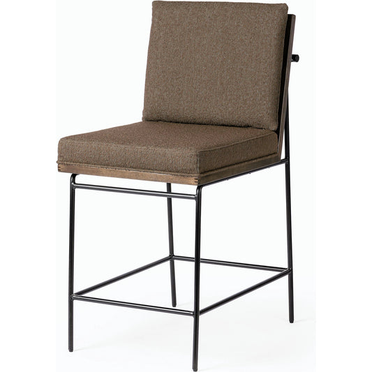 Crete Counter Stool by Four Hands in amber oak, midnight iron. Made from unique in a modern style.