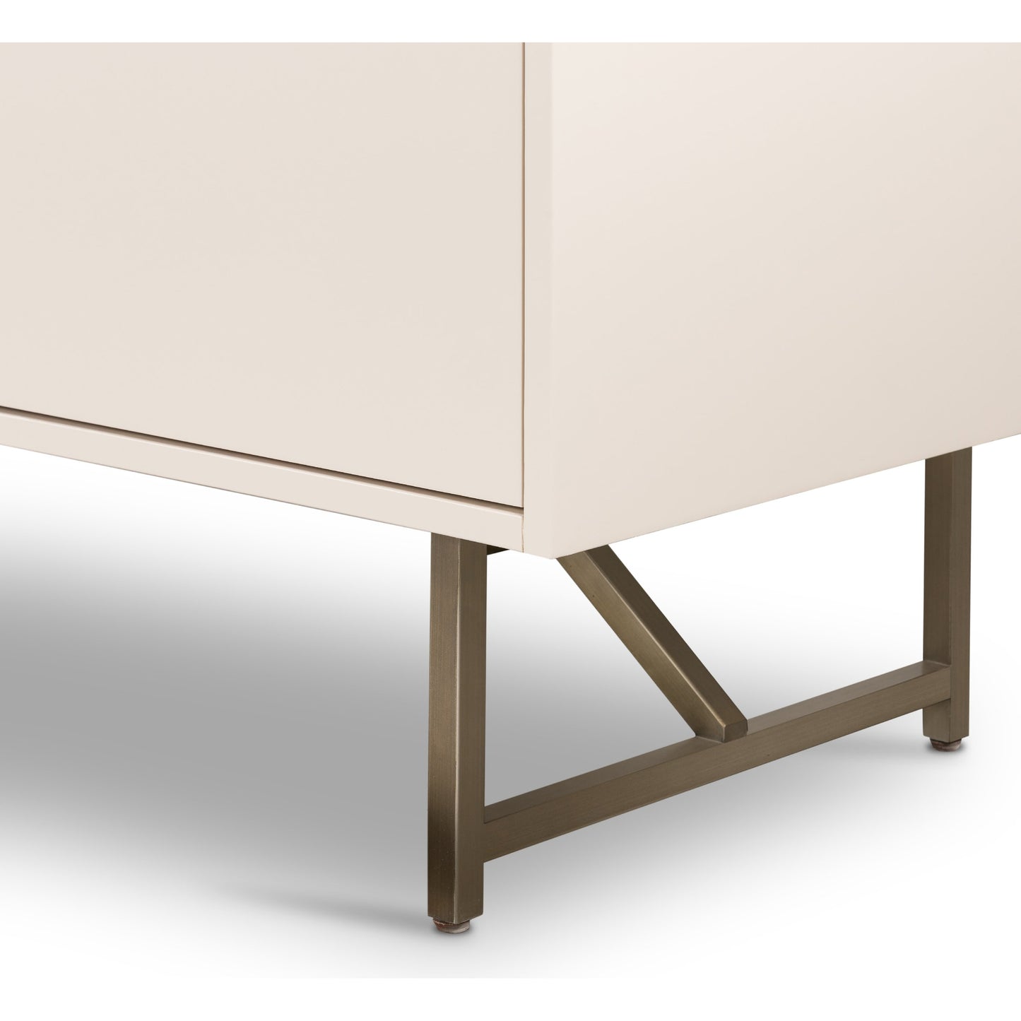 008 SI-1798315 | Additional Silo | Van Sideboard by Four Hands in aged brass, matte alabaster, golden brass and matte alabaster. Made from engineered hardwood, stainless steel, iron in a modern style.