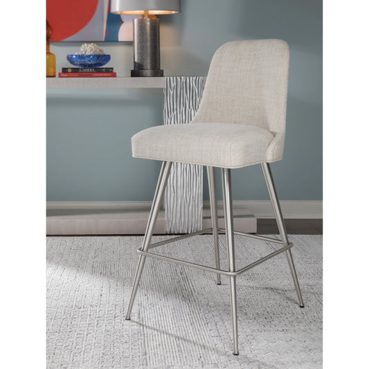Dinah Swivel Barstool by Artistica Home in misty gray and rockport. Made from unique in a modern style.