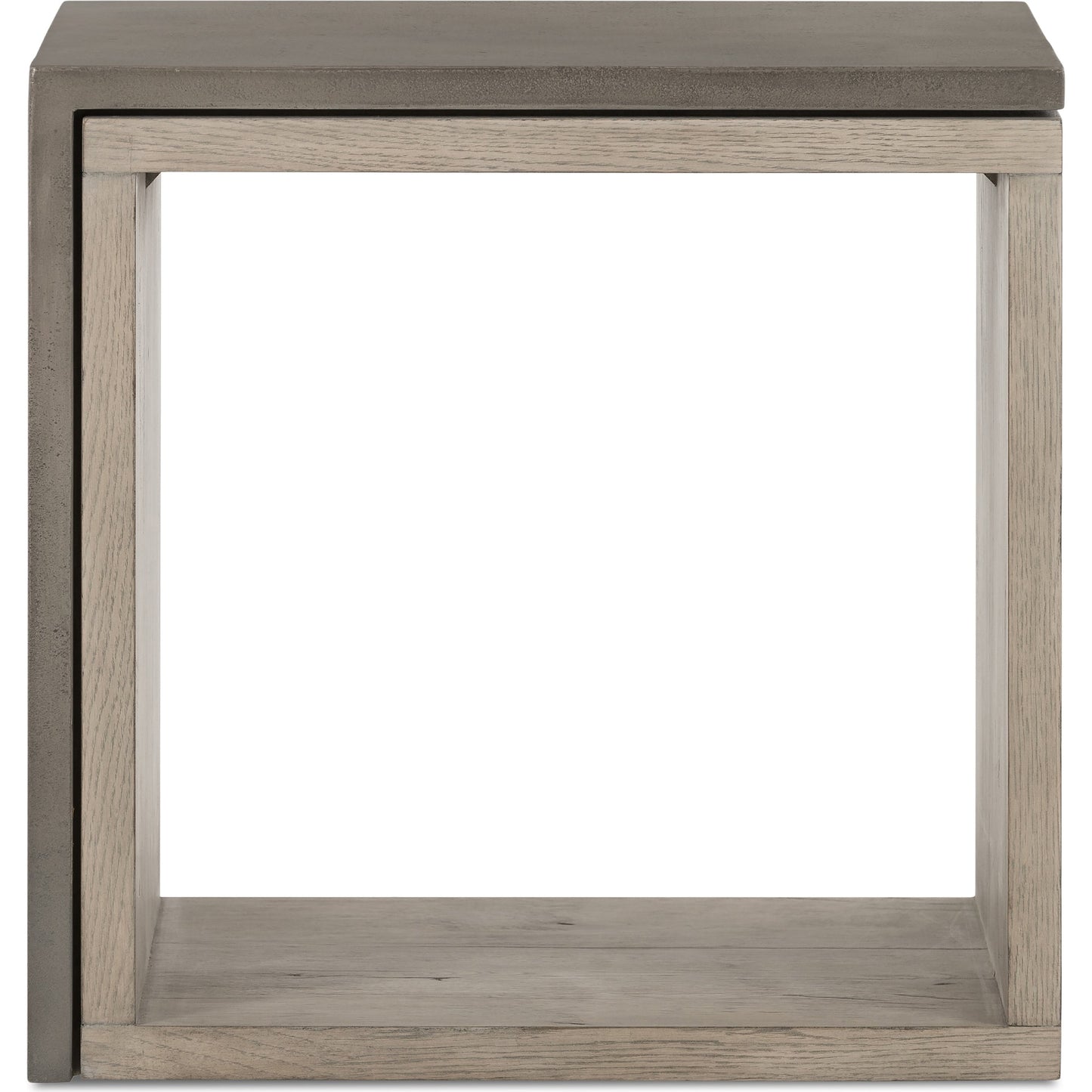 003 SI-1799580 | Additional Silo | Faro End Table by Four Hands in washed natural veneer, dark grey concrete. Made from faux concrete, thick oak veneer in a modern style.