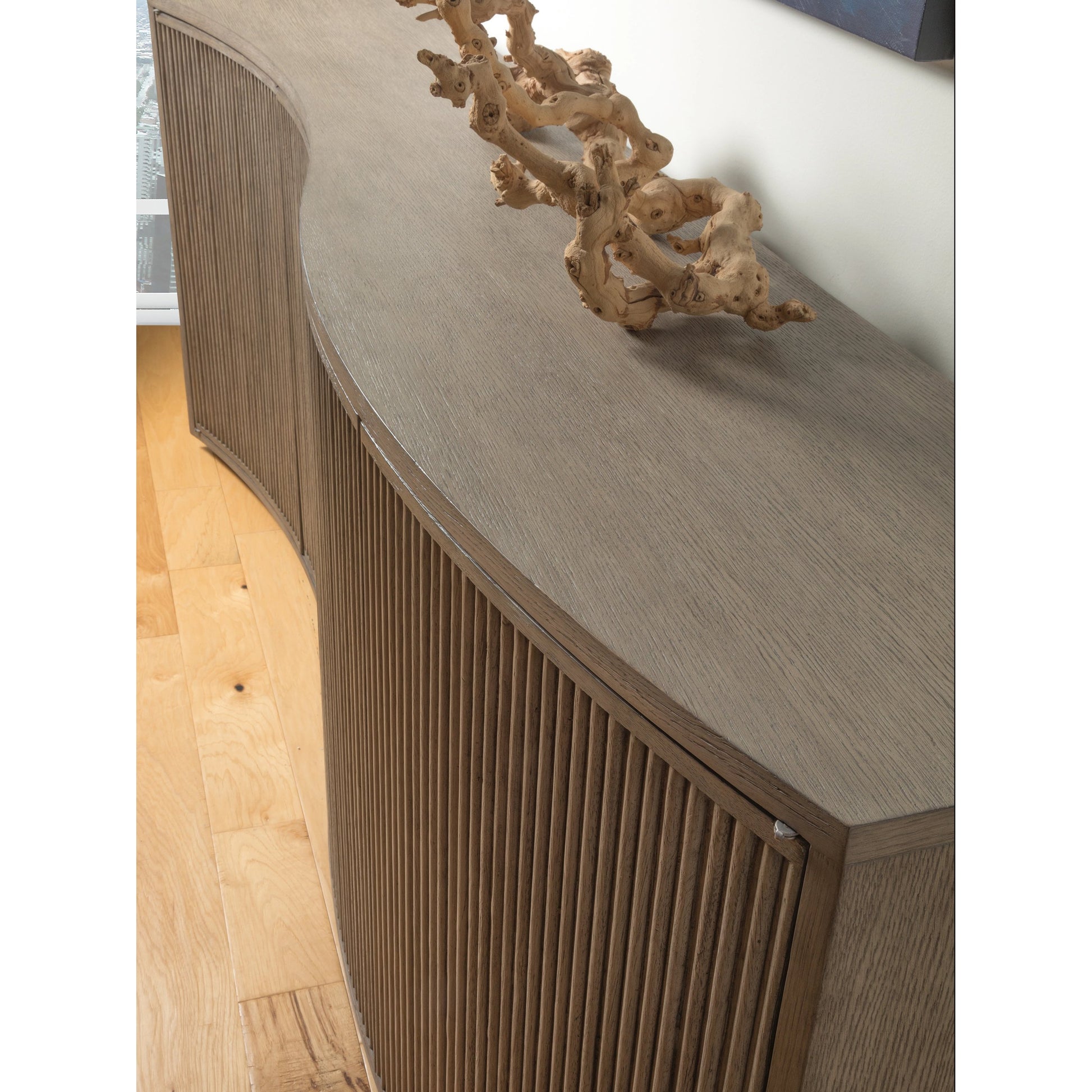 Mavericks Media Console by Artistica Home in cappuccino gray oak. Made from unique in a modern style.